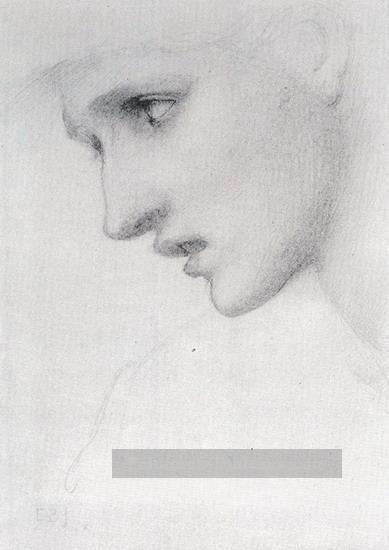 Profil à la préraphaélite gauche Sir Edward Burne Jones Peintures à l'huile